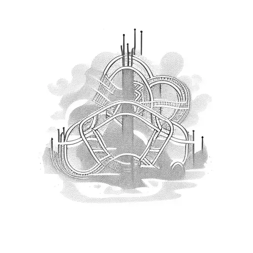 Roller coaster tattoo design idea