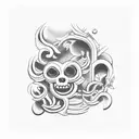 Roller coaster tattoo design idea