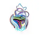 dagger wirh snakes tattoo design idea