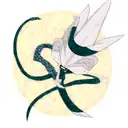 a dagger fineline style with a snake in the background and stars around tattoo design idea