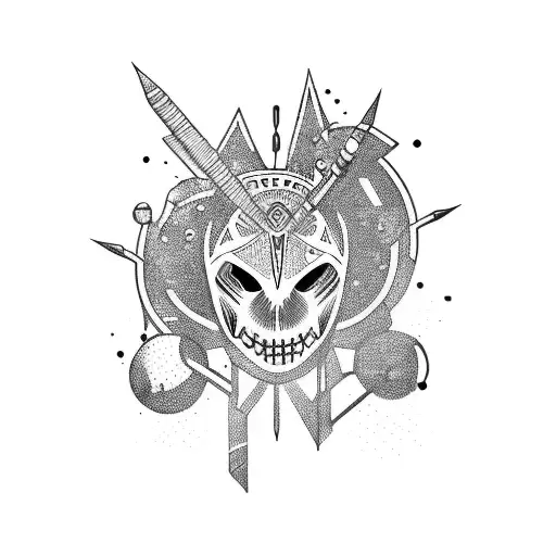 tribe tekno rave tattoo design idea