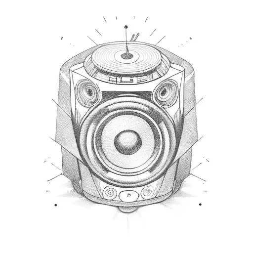 sound system culture tattoo design idea