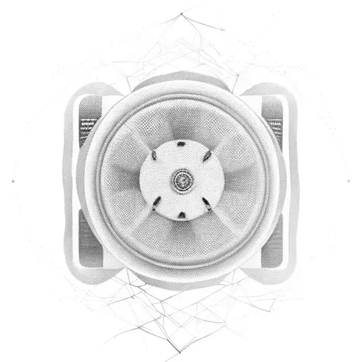 sound system culture subwoofer tattoo design idea