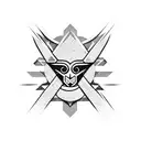 tribe tekno rave tattoo design idea