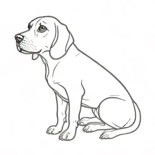 Beagle dog tattoo design idea