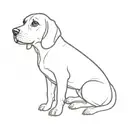 Beagle dog tattoo design idea