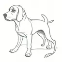 Beagle dog tattoo design idea