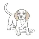 Beagle dog tattoo design idea