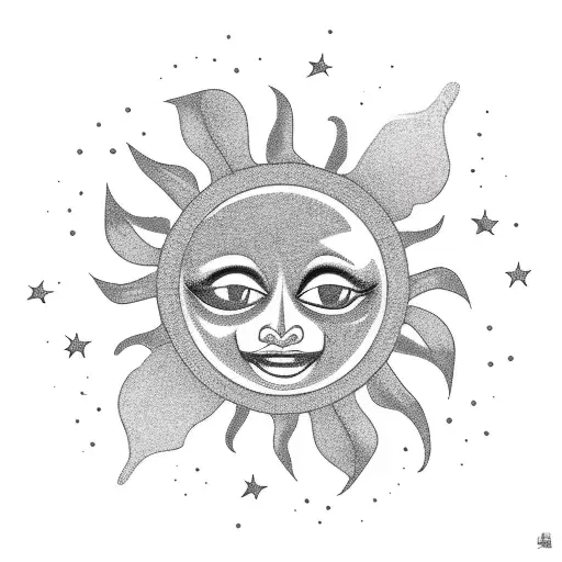 Philippine sun tattoo design idea