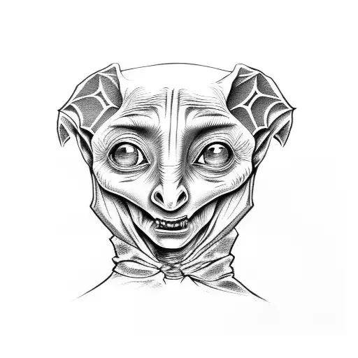 halloween dobby tattoo design idea