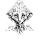 spooky dobby tattoo design idea