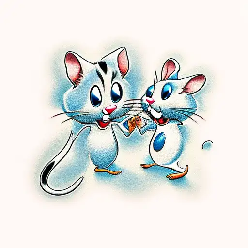 tom and jerry tattoo design idea