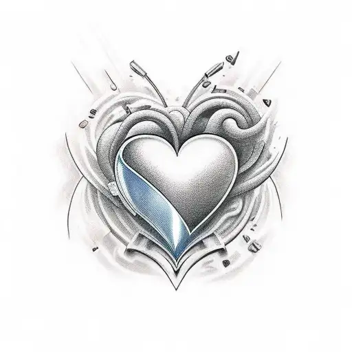 tom heart eyes tattoo design idea