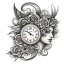 number 24 hour person tattoo design idea