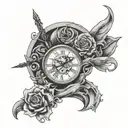 number 24 hour person tattoo design idea