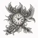 number 24 hour person tattoo design idea