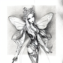 fairy tattoo design idea