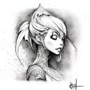 fairy tattoo design idea