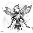fairy  tattoo design idea