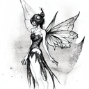 fairy  tattoo design idea