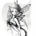 fairy  tattoo design idea