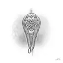 memorial tattoo for dad with drumsticks tattoo design idea