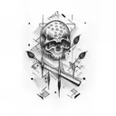 memorial tattoo for dad with drumsticks tattoo design idea