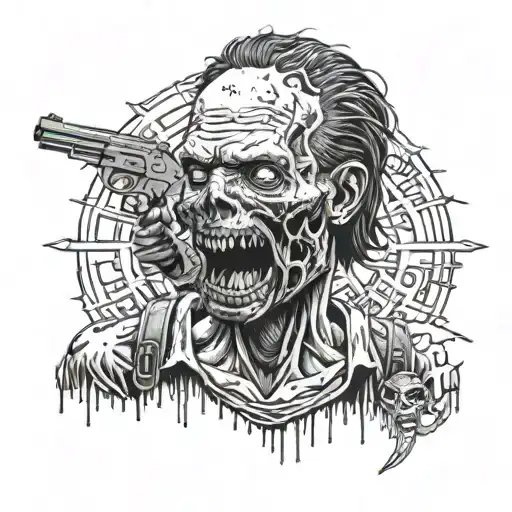 the walking dead tattoo design idea