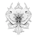 Virgin Mary hibiscus, flower, Japanese dragon tattoo design idea