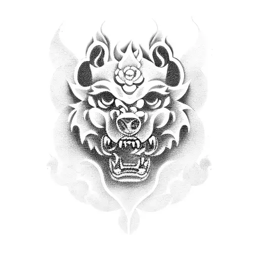 Foo Dog tattoo design idea