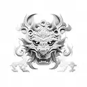 Foo Dog tattoo design idea