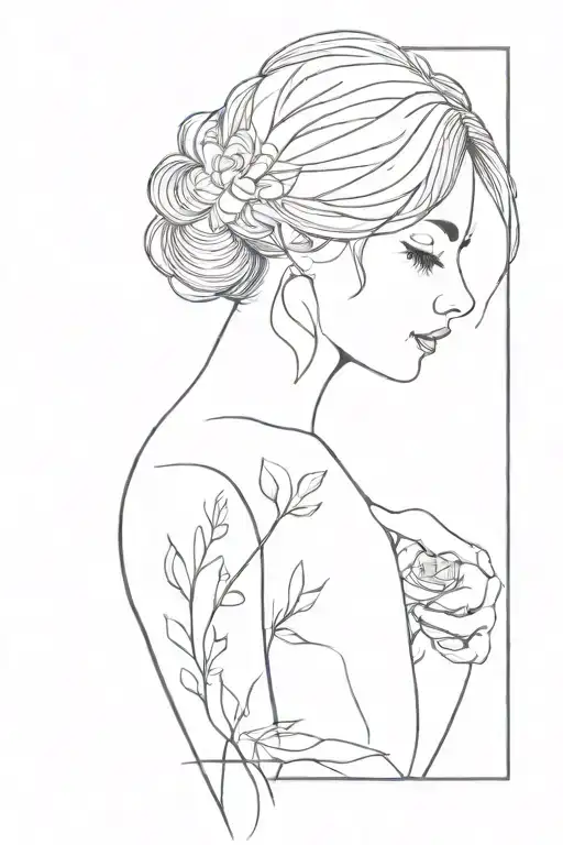 self-love tattoo design idea
