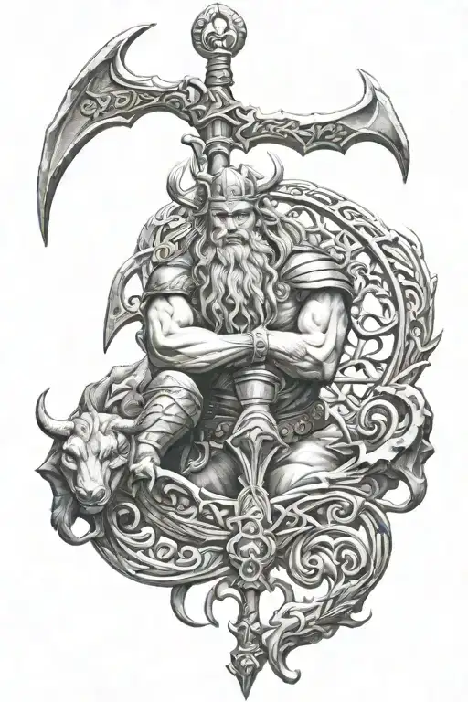 norse gods tattoo design idea