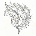 feather paw infiniti symbol tattoo design idea