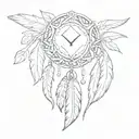 feather paw infiniti symbol tattoo design idea