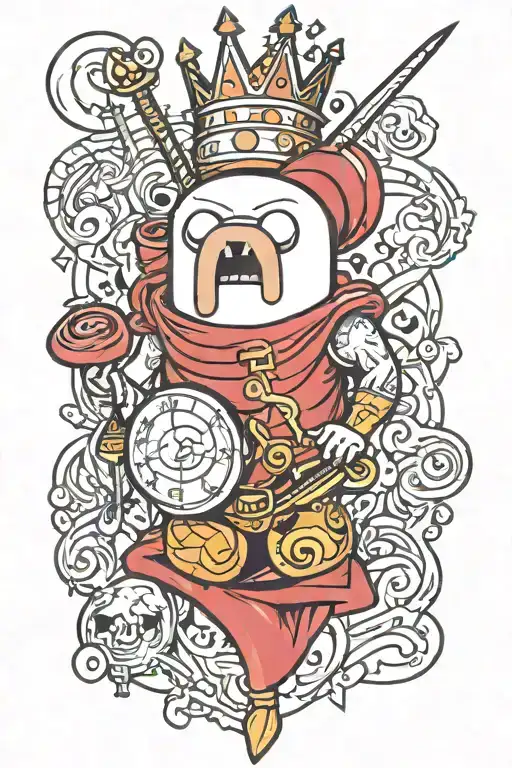 the Litch King from Adventure time tattoo design idea