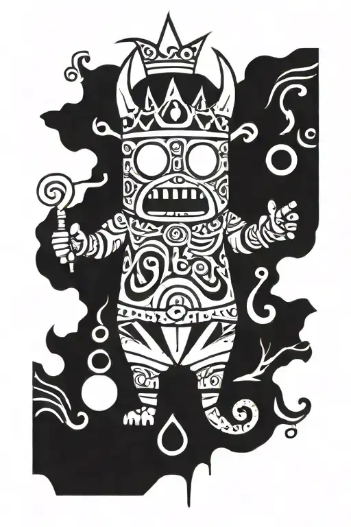 the Litch King from Adventure time tattoo design idea
