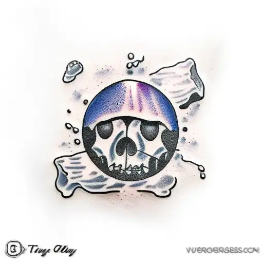 melting ice cube tattoo design idea