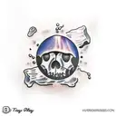 melting ice cube tattoo design idea