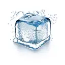 melting ice cube tattoo design idea