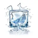 melting ice cube tattoo design idea