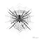 Spider Web tattoo design idea