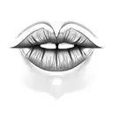 lips in dark tattoo design idea