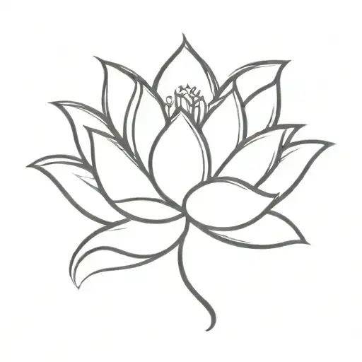 lotus flower And phoenix rising tattoo design idea