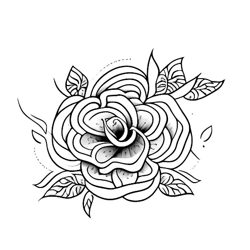 purple Lili's with text tattoo design idea