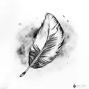 crow feather  tattoo design idea