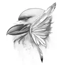 crow feather  tattoo design idea