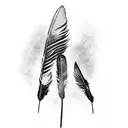 crow feather tattoo design idea