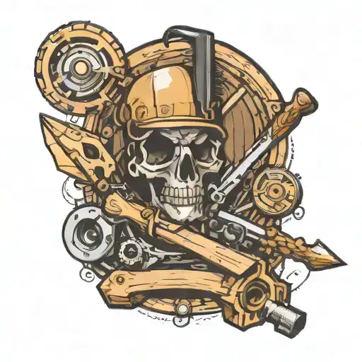 woodworking tools tattoo design idea