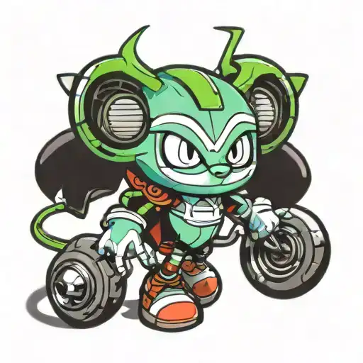 Gir in sonic costume  tattoo design idea